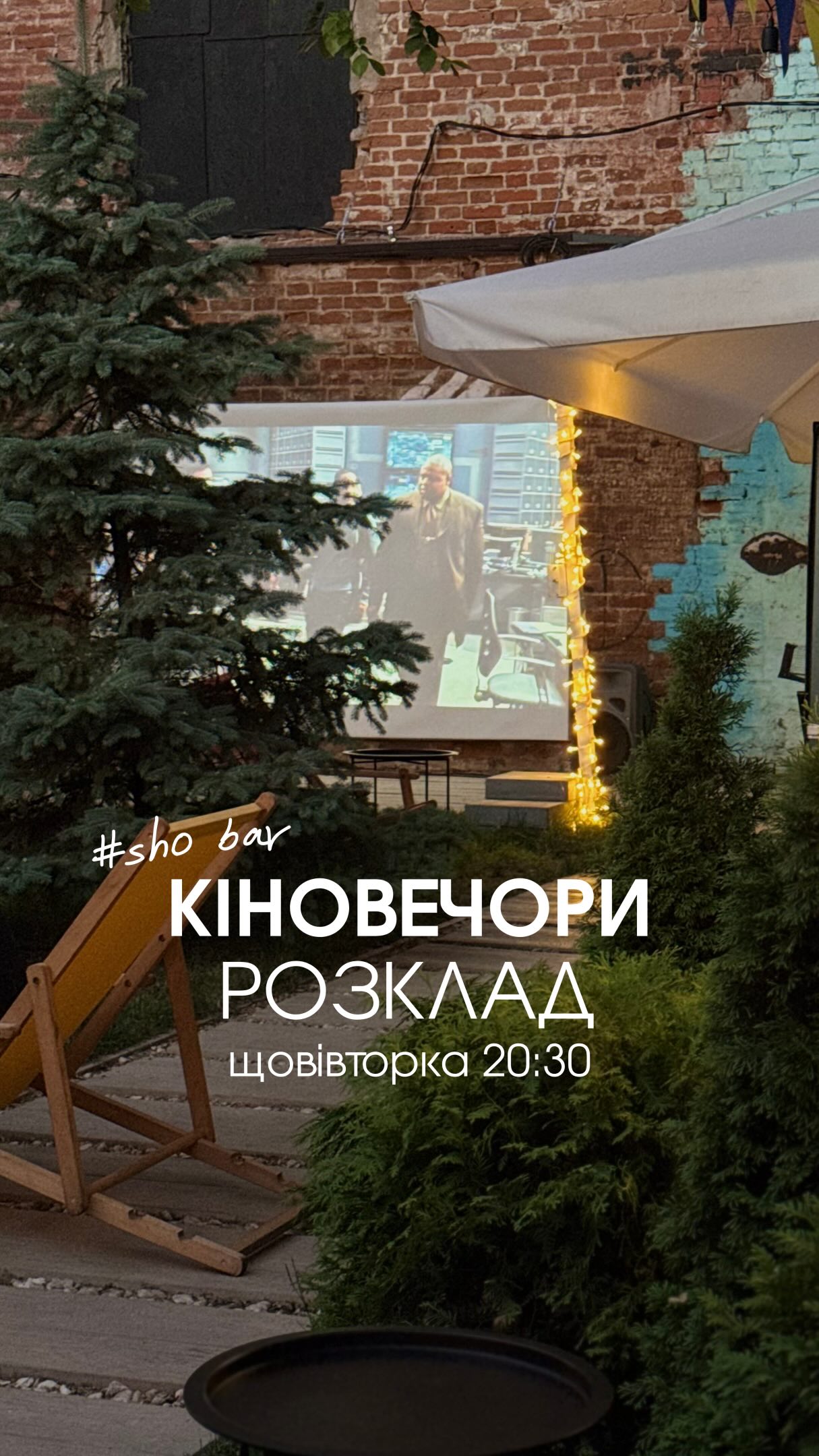 Кіно-вечір на літній терасі