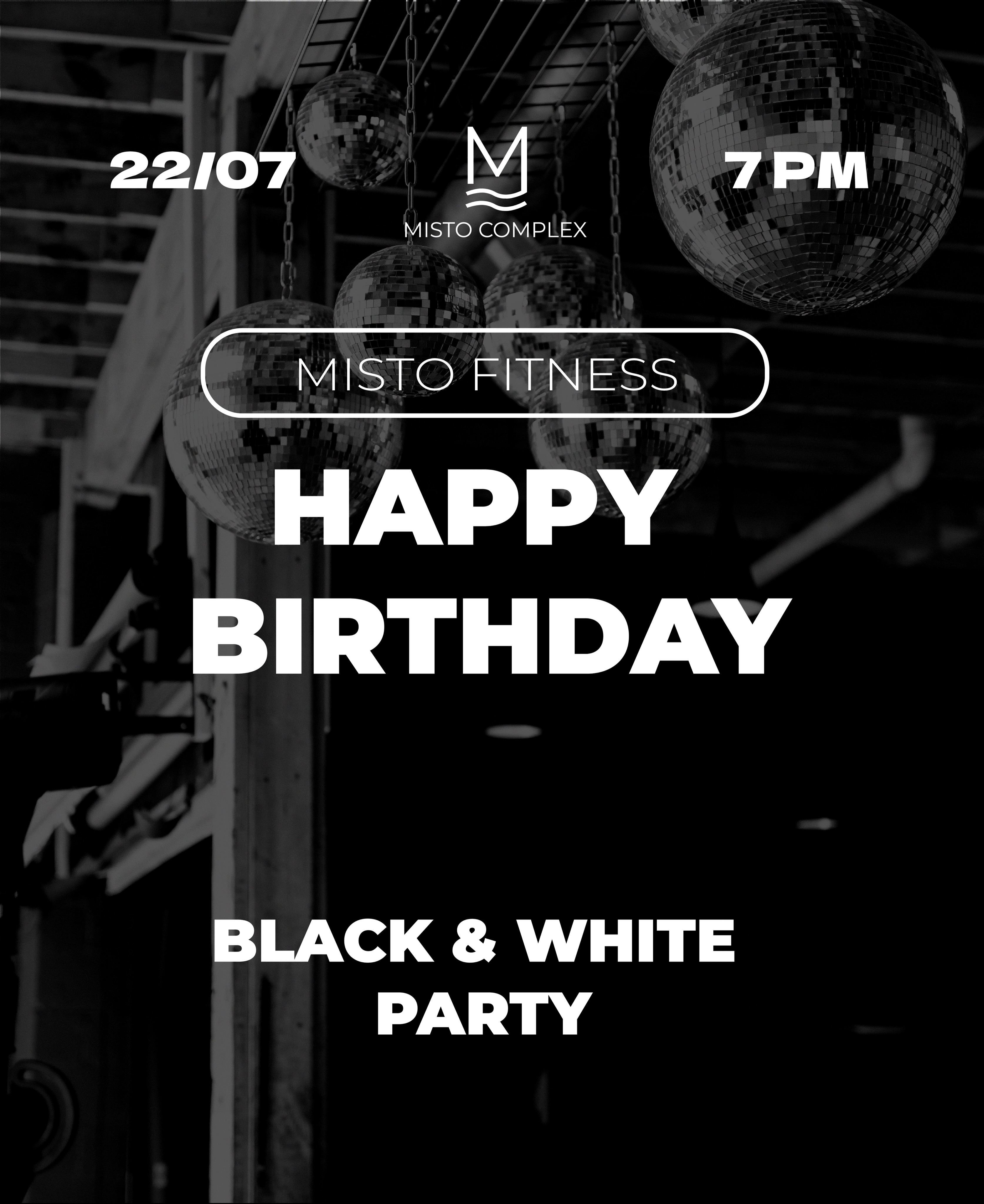 Black & White Party — День народження MISTO Fitness